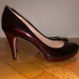 Vince Camuto Ruby Red Patent Leather Pumps